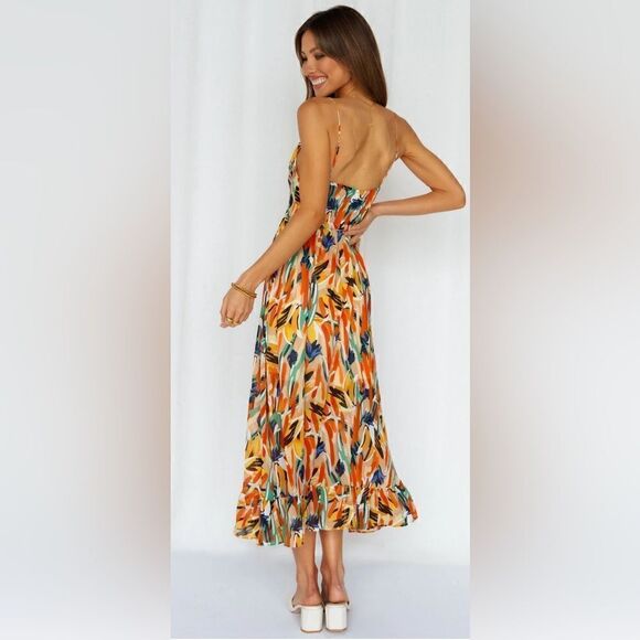 INDIKAH MIDI FLORAL DRESS NEW WITH TAGS - Picture 11 of 13